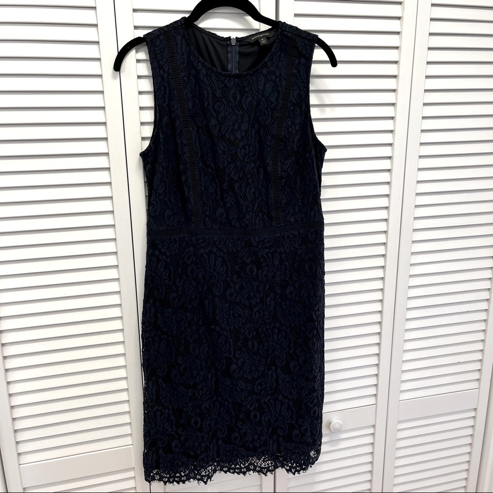Navy lace work dress, Banana Republic, size 6